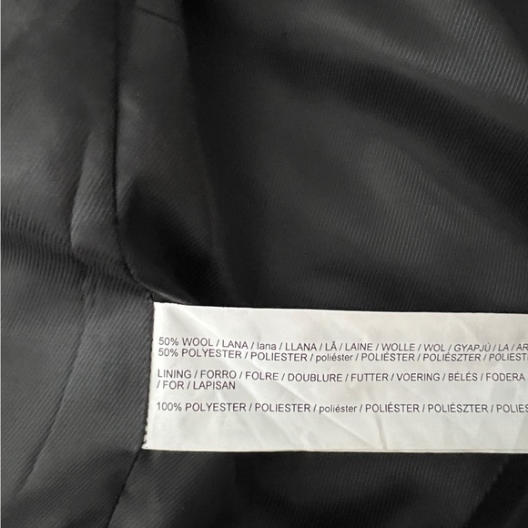 Mango Light Weight Wool Blend Midi Coat in Charcoal Gray. Size M - Picture 4 of 7